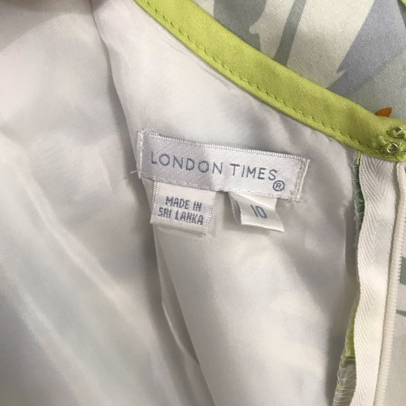 🍋 London Times Belted Floral dress size 10 - Picture 6 of 8